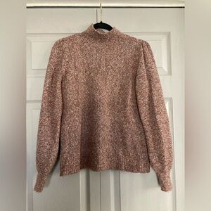 Marled mock neck sweater